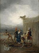 Francisco de Goya Comicos ambulantes Spain oil painting artist